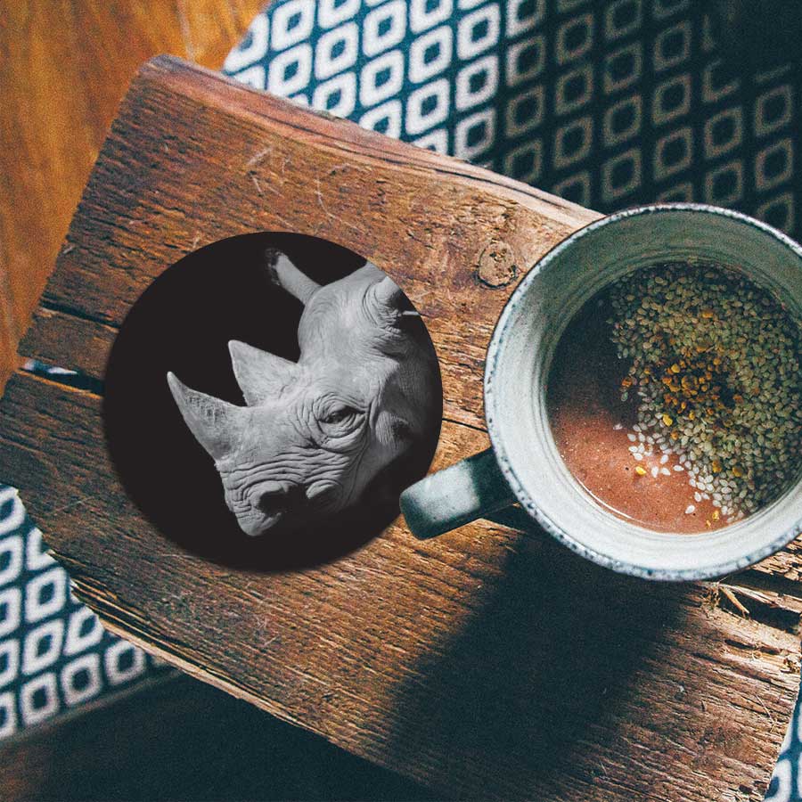 Onderzetter - Neushoorn