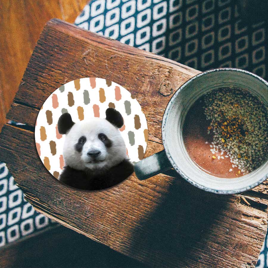 Onderzetter - Funny panda vlekken