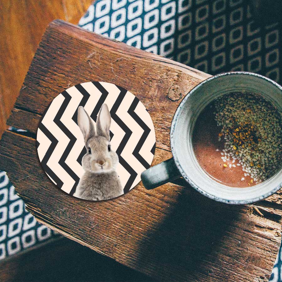 Onderzetter - Funny konijn zigzag