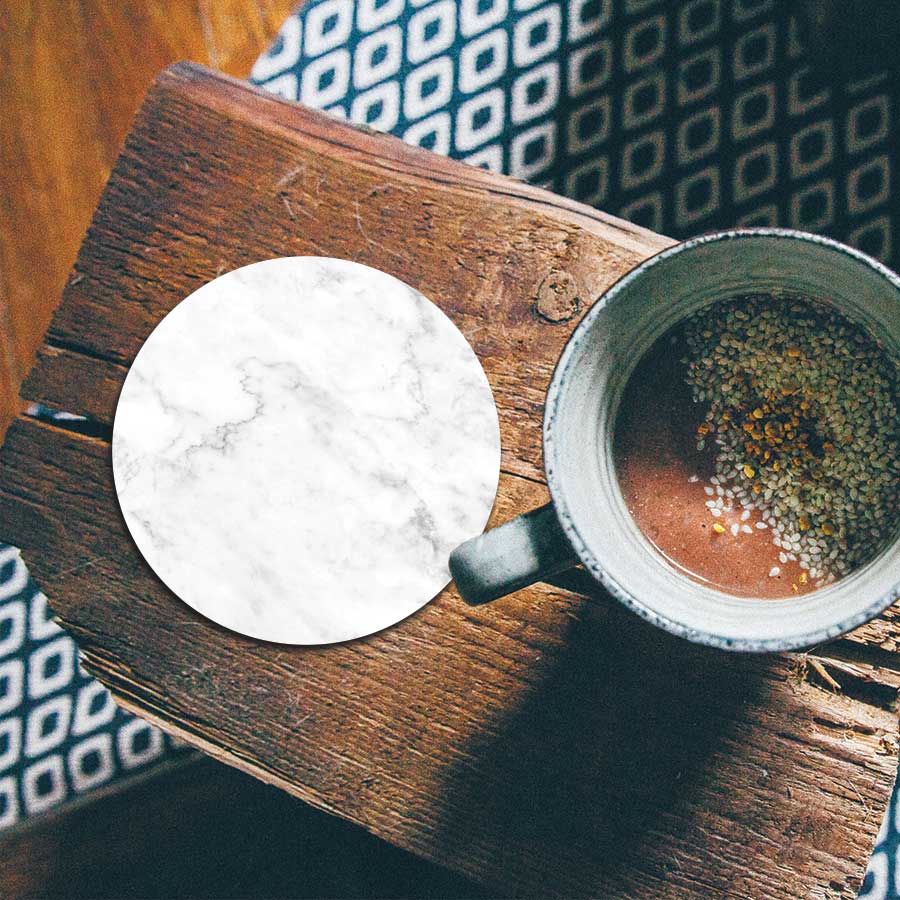 Onderzetter - Marmer Intens Wit