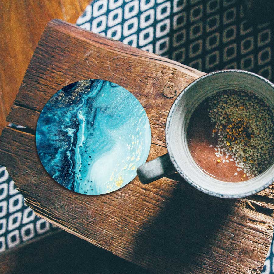 Onderzetter - Marmer Oceaan