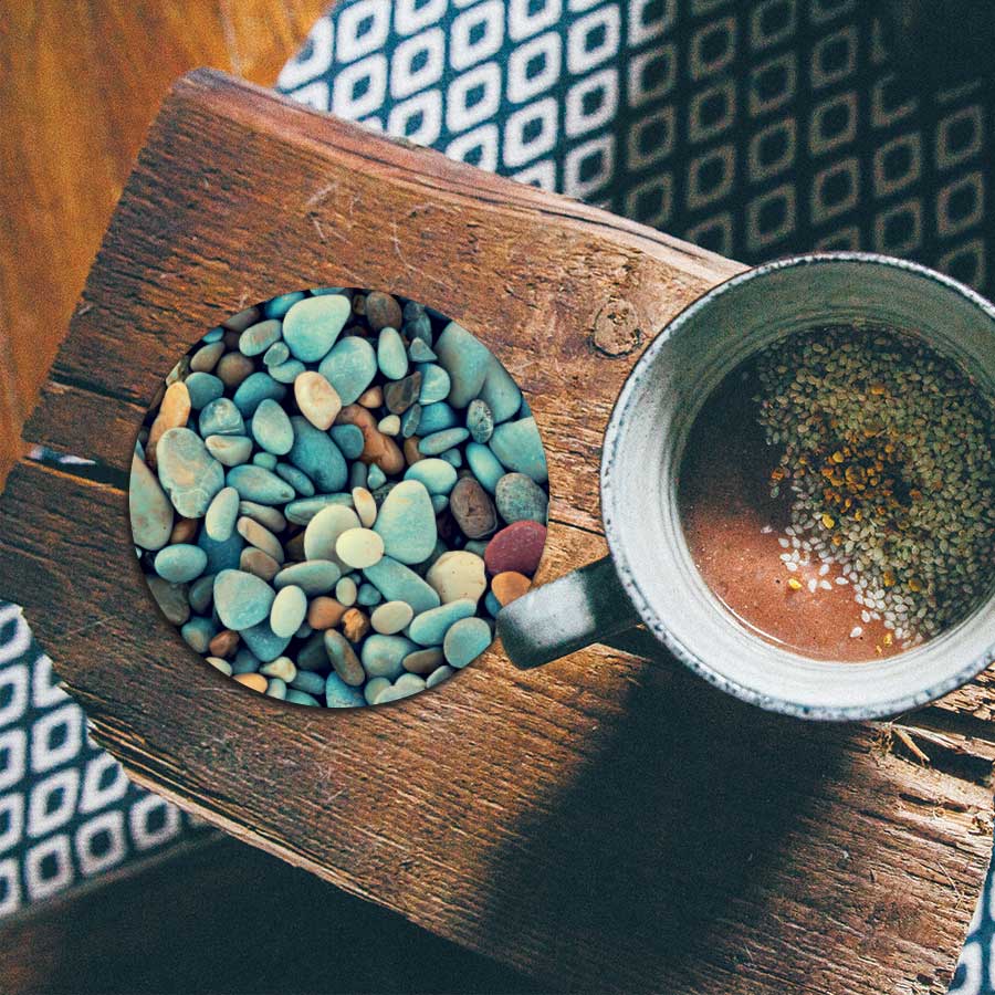 Onderzetter - Stenen strand