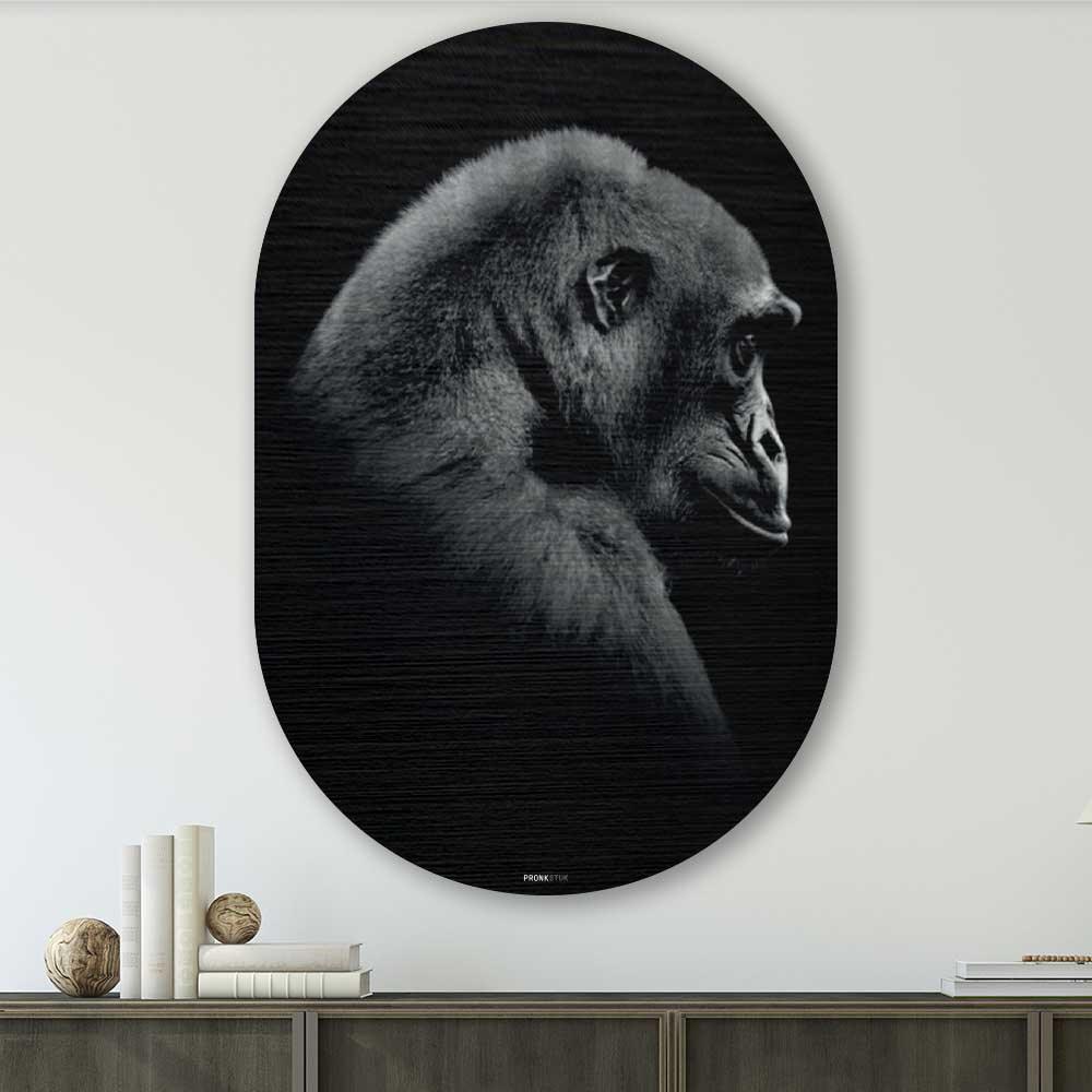 Muurovaal - Gorilla - Aluminium