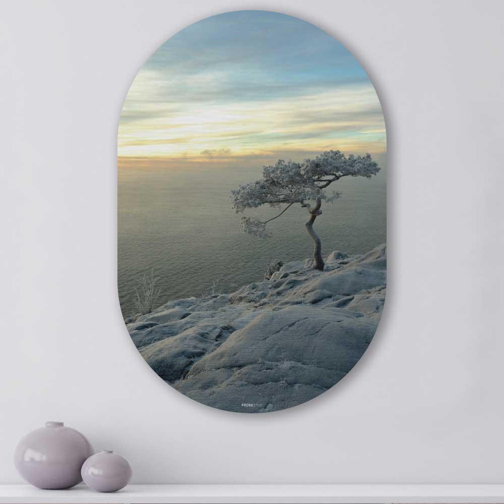 Muurovaal - Winterboom - Aluminium