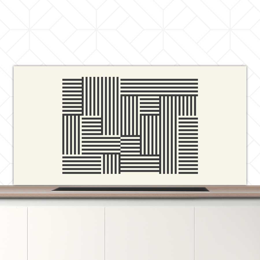 Spatscherm - Bauhaus lijnen