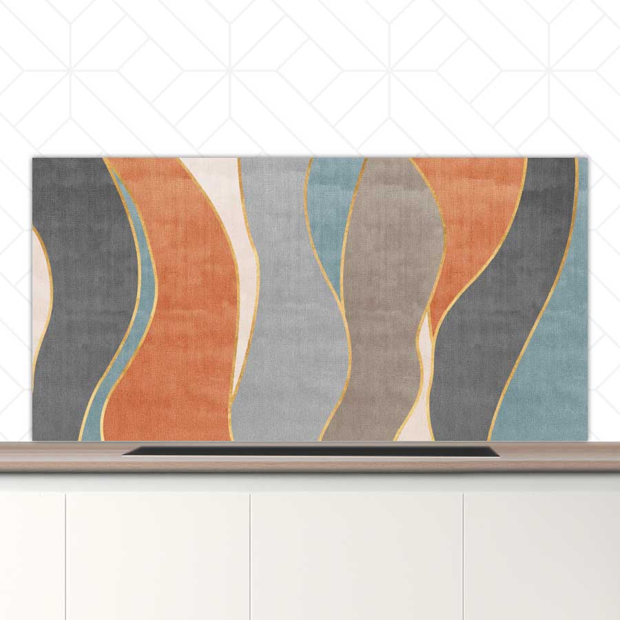 Spatscherm - Abstracte golven