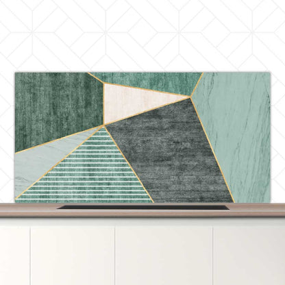 Spatscherm - Groene rechthoeken