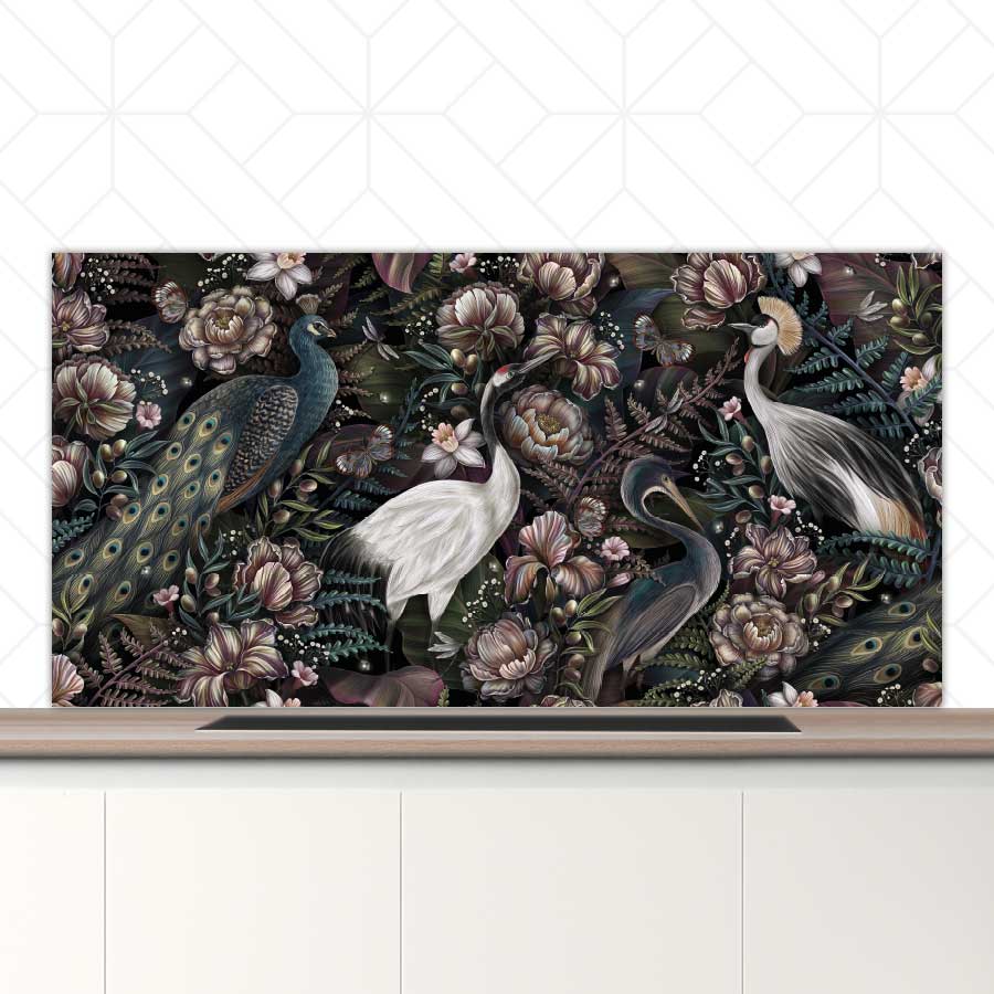 Spatscherm - Tropische vogels