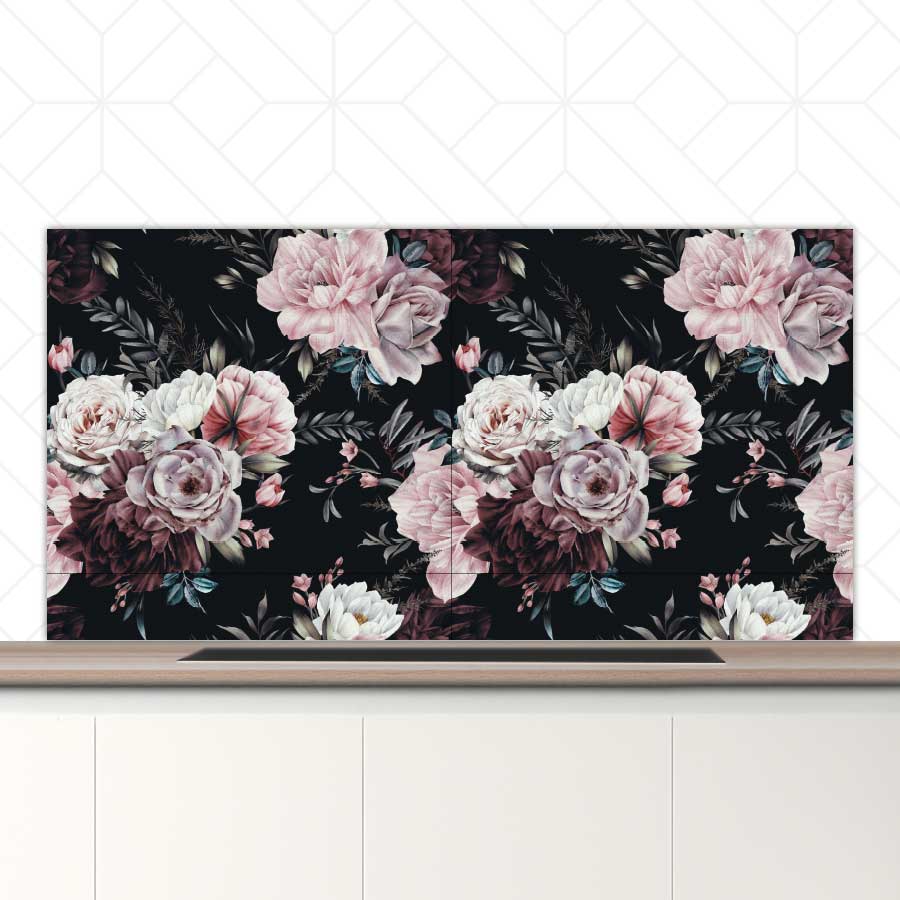 Spatscherm - Floral roze