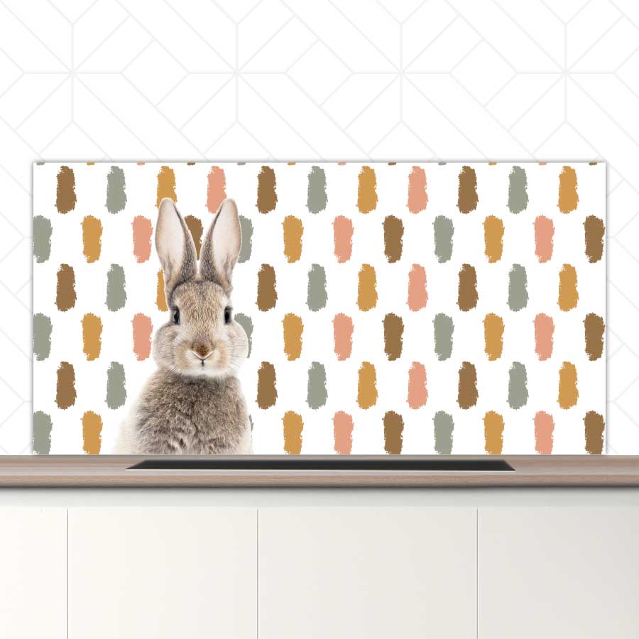 Spatscherm - Funny konijn vlekken