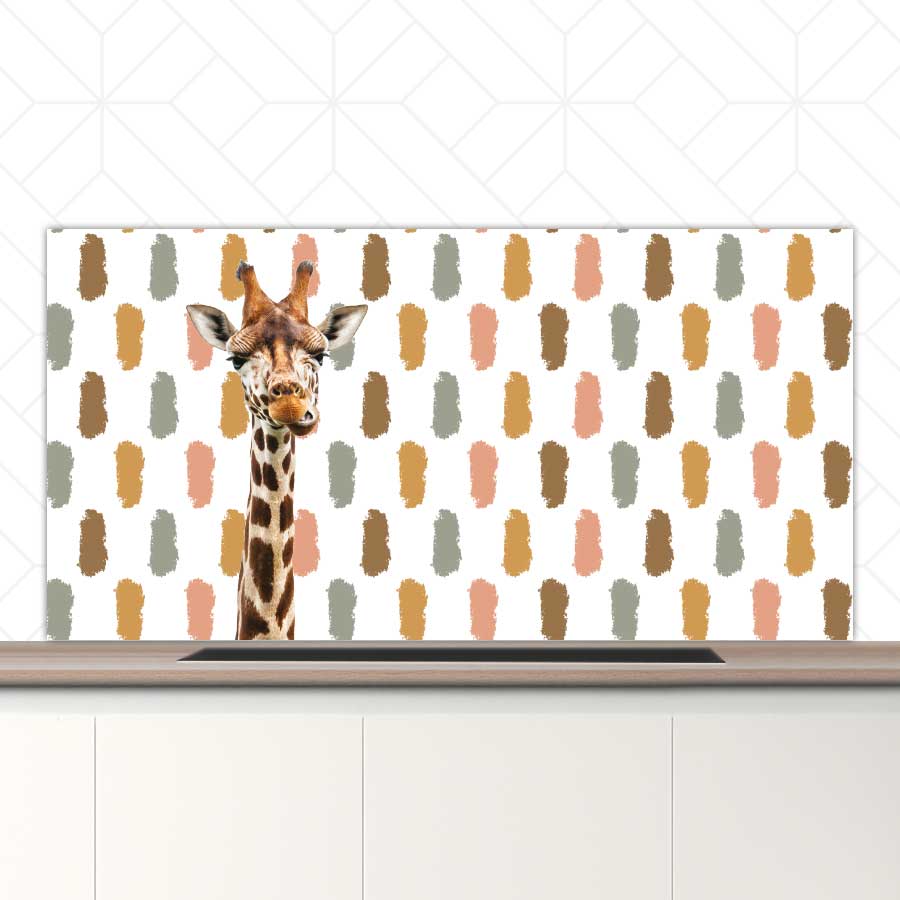 Spatscherm - Funny giraf vlekken