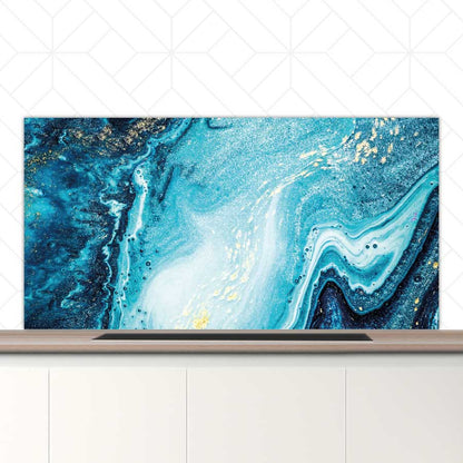 Spatscherm - Marmer Oceaan