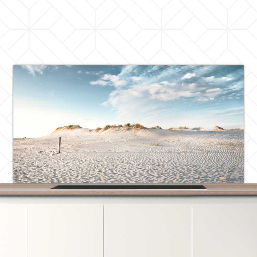 Spatscherm - Zandduin zonsondergang