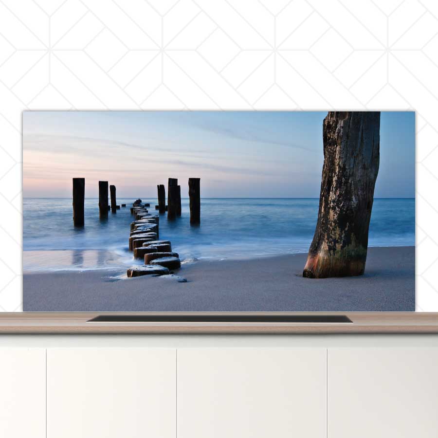 Spatscherm - Golfbreker op het strand