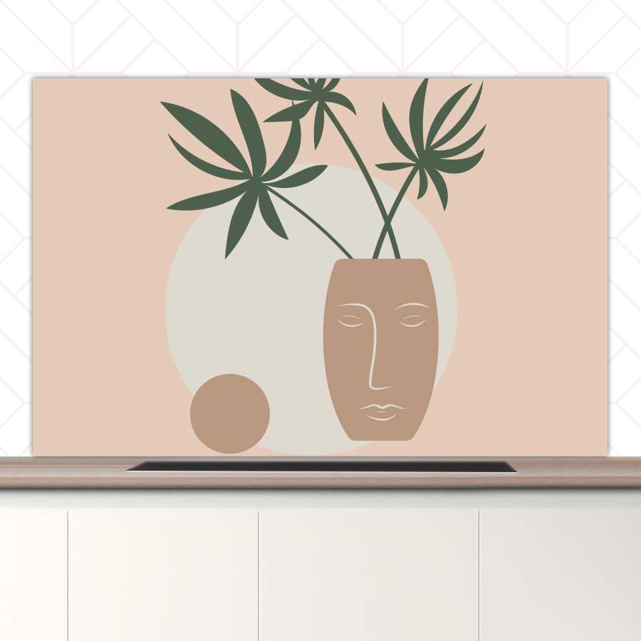 Spatscherm - Plant in vaas