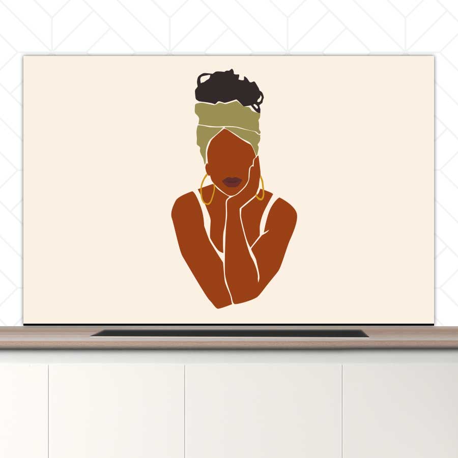 Spatscherm - Afrikaanse vrouw