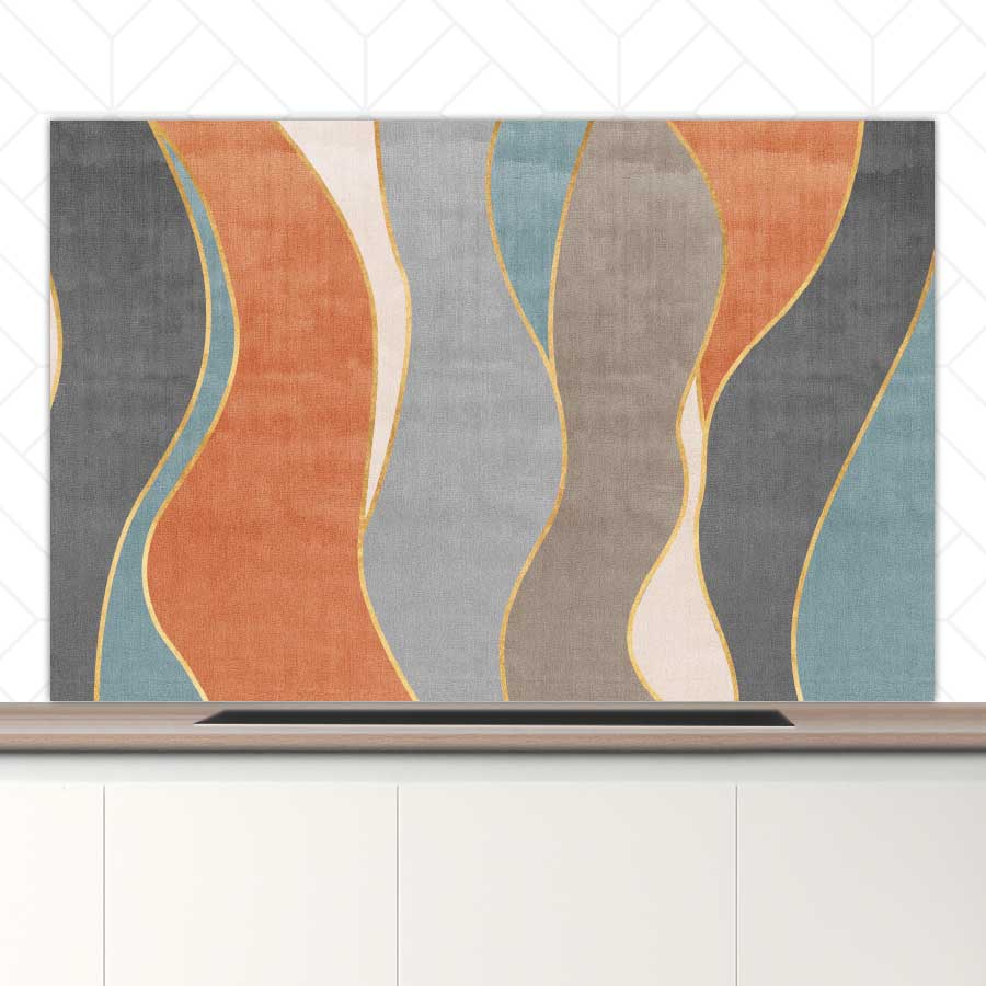 Spatscherm - Abstracte golven