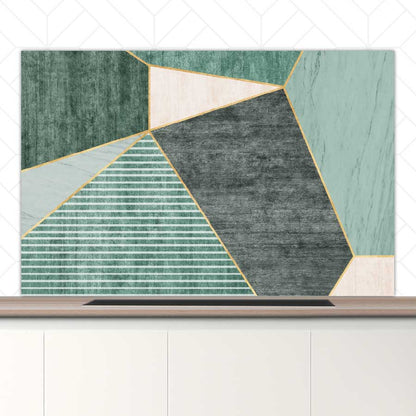 Spatscherm - Groene rechthoeken