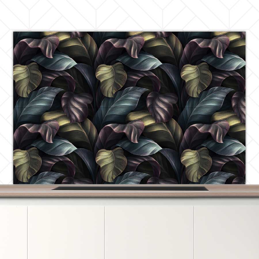 Spatscherm - Tropische bladeren