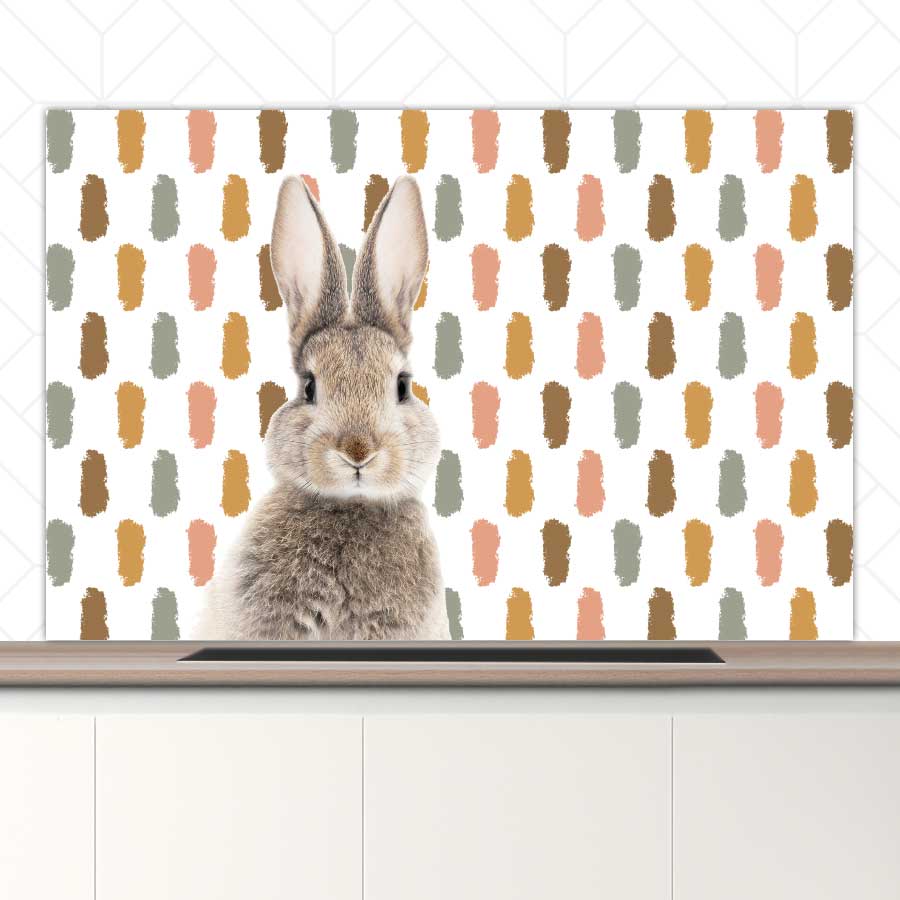 Spatscherm - Funny konijn vlekken