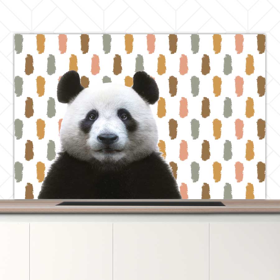 Spatscherm - Funny panda vlekken