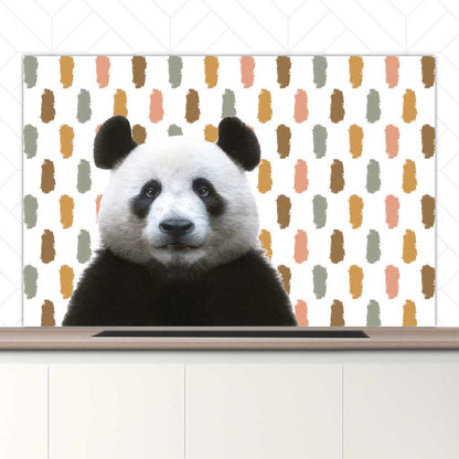 Spatscherm - Funny panda vlekken
