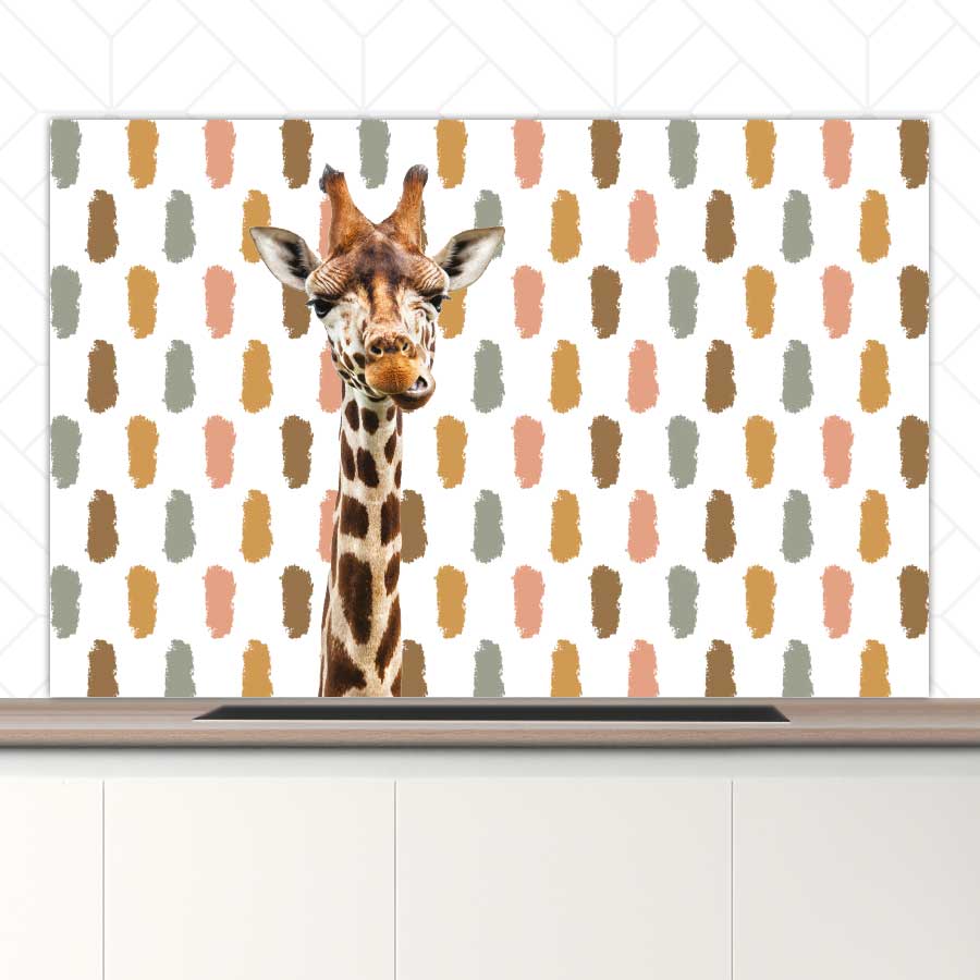 Spatscherm - Funny giraf vlekken