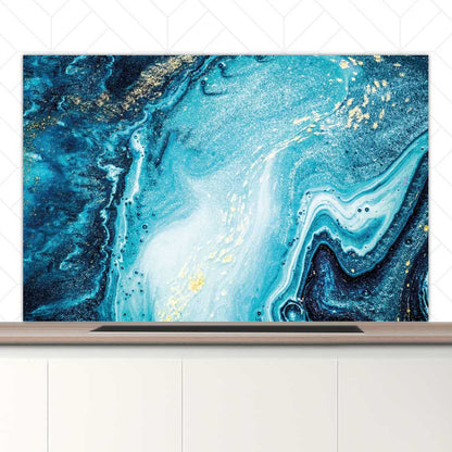 Spatscherm - Marmer Oceaan