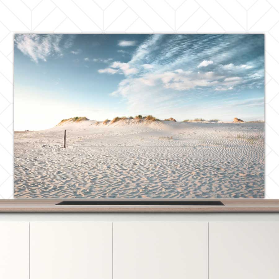 Spatscherm - Zandduin zonsondergang