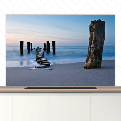 Spatscherm - Golfbreker op het strand