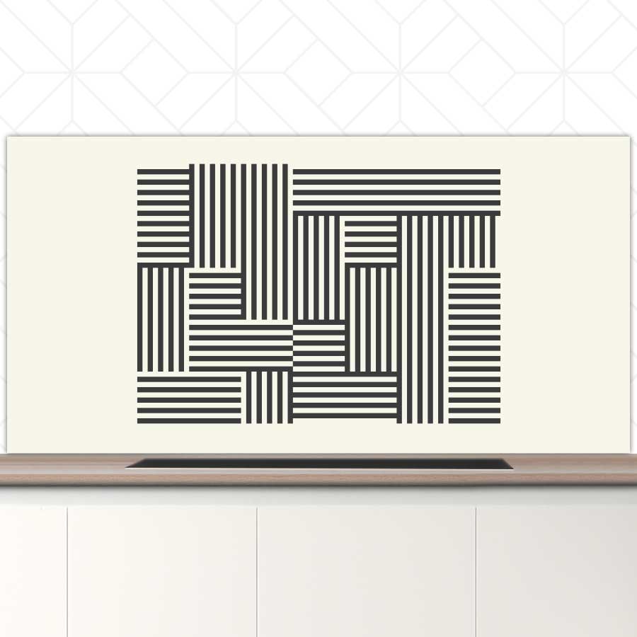 Spatscherm - Bauhaus lijnen