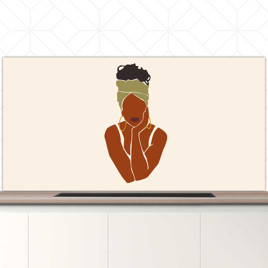Spatscherm - Afrikaanse vrouw
