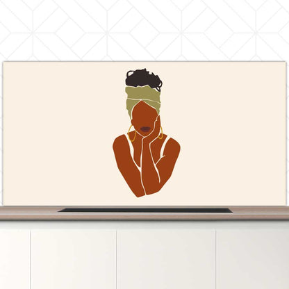 Spatscherm - Afrikaanse vrouw