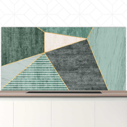 Spatscherm - Groene rechthoeken