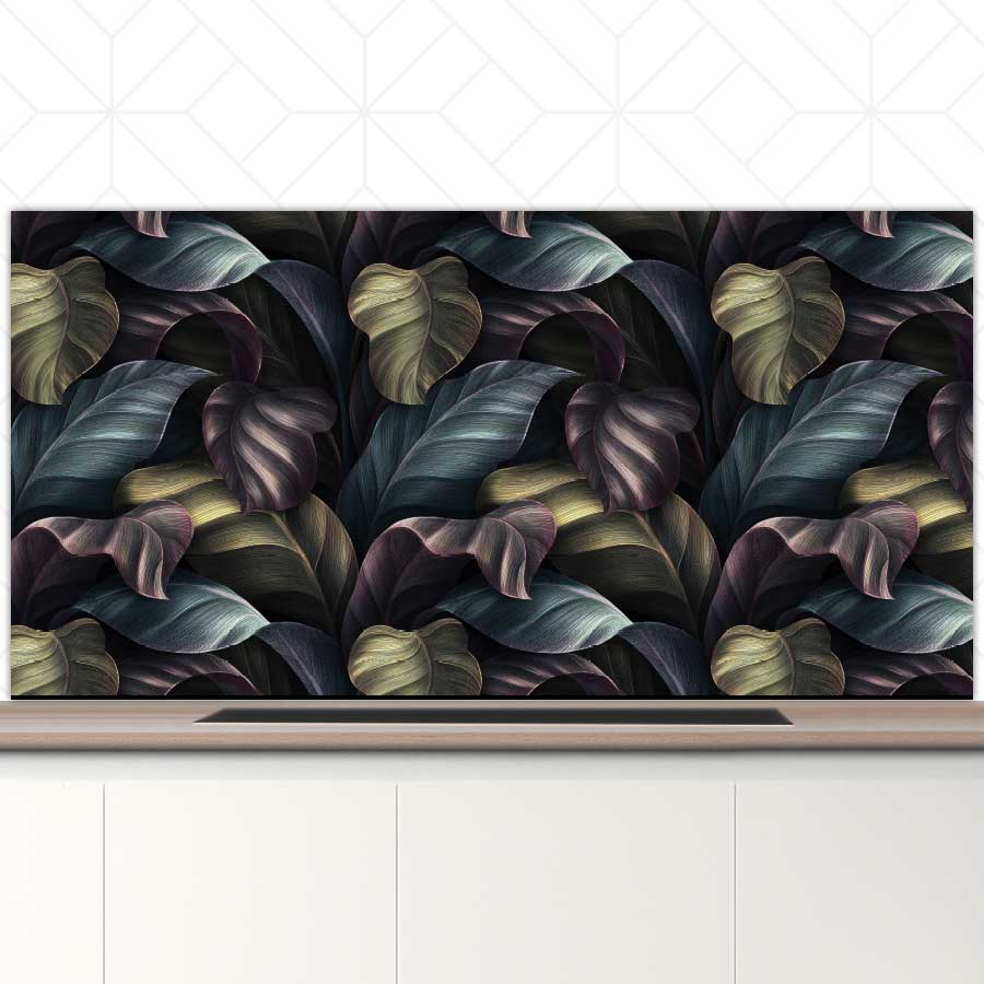 Spatscherm - Tropische bladeren