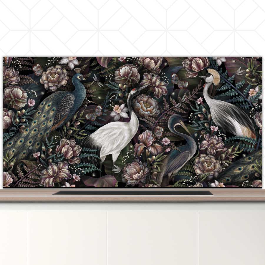 Spatscherm - Tropische vogels