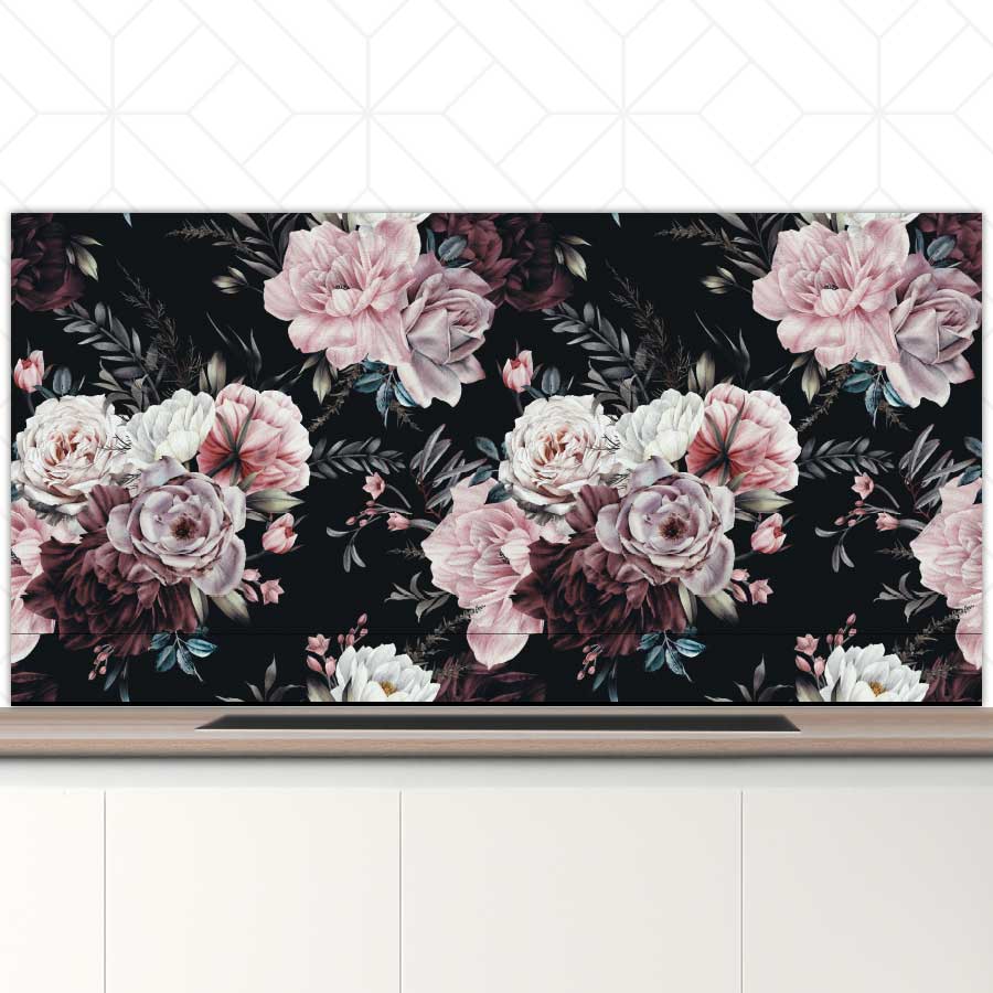 Spatscherm - Floral roze