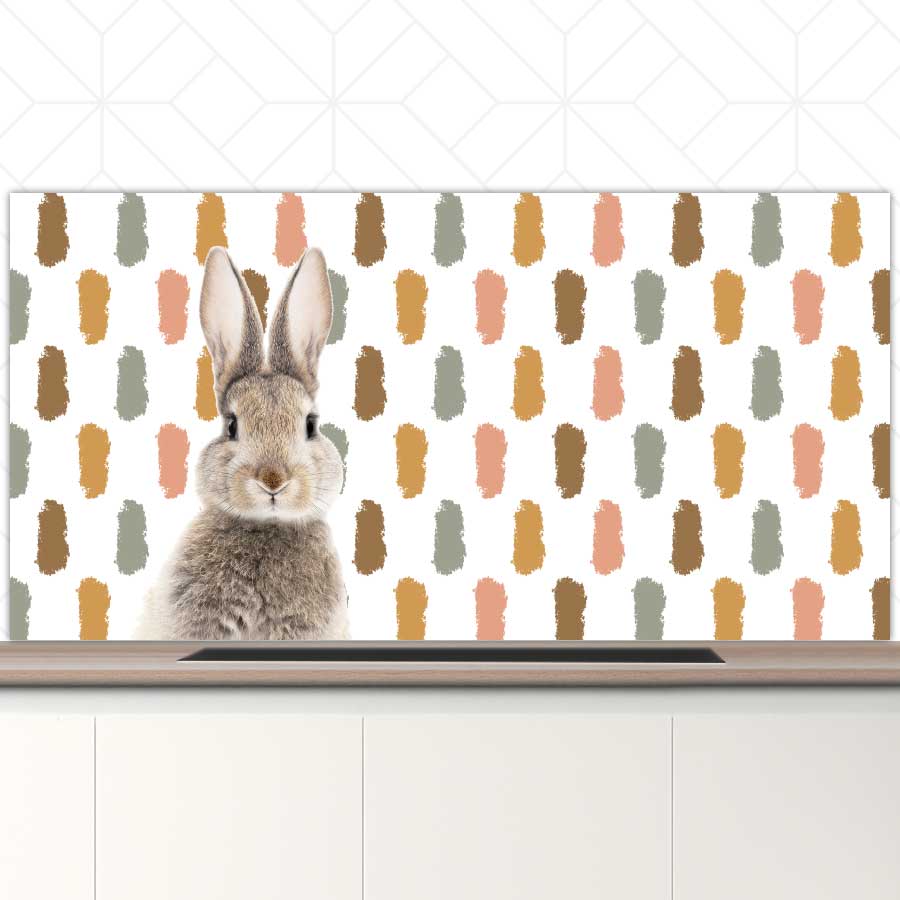 Spatscherm - Funny konijn vlekken