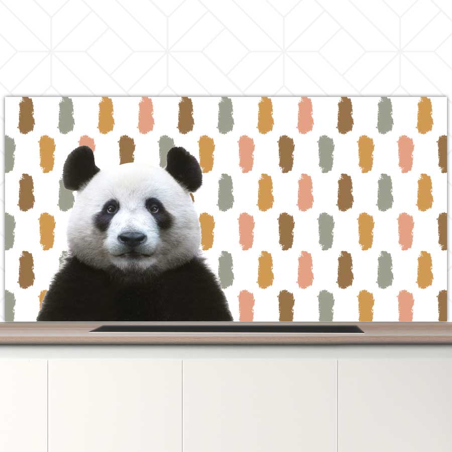 Spatscherm - Funny panda vlekken