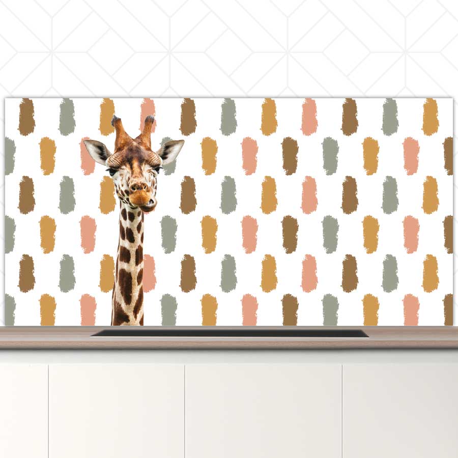 Spatscherm - Funny giraf vlekken