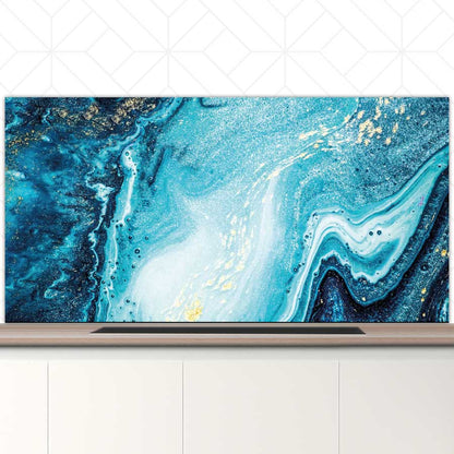 Spatscherm - Marmer Oceaan