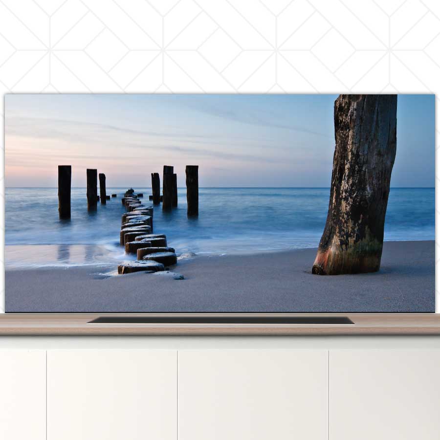 Spatscherm - Golfbreker op het strand