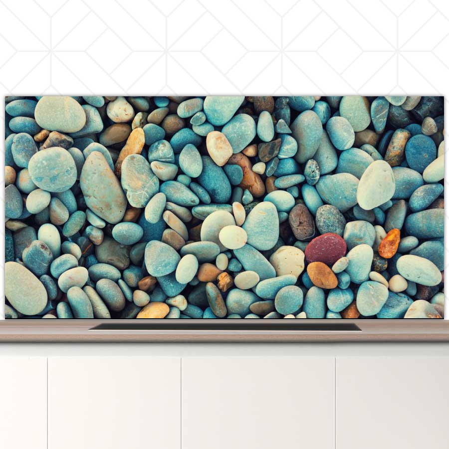 Spatscherm - Stenen strand