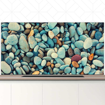 Spatscherm - Stenen strand