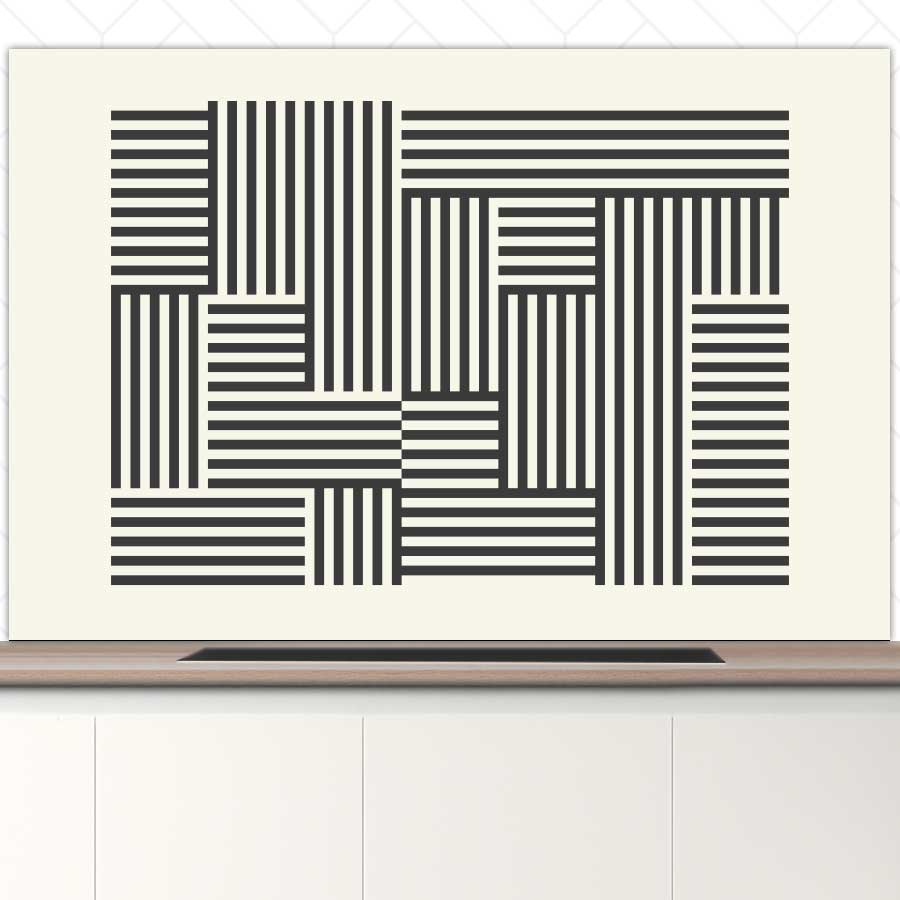 Spatscherm - Bauhaus lijnen