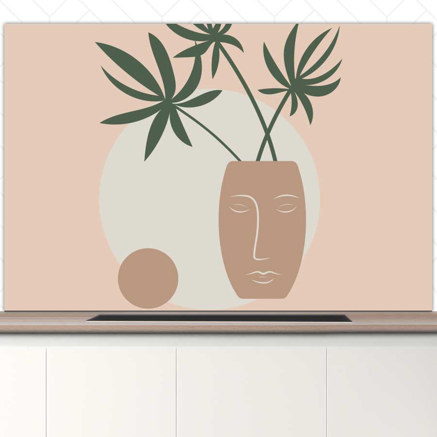 Spatscherm - Plant in vaas