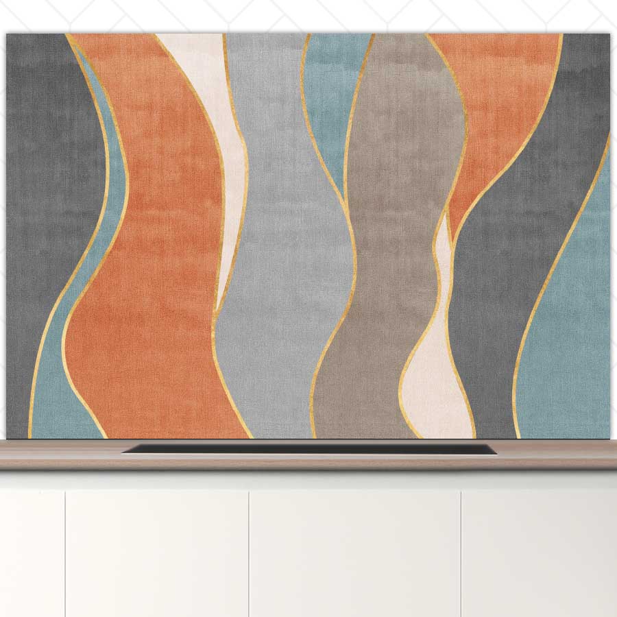 Spatscherm - Abstracte golven