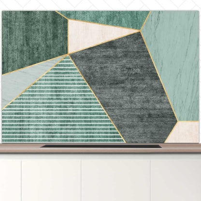 Spatscherm - Groene rechthoeken