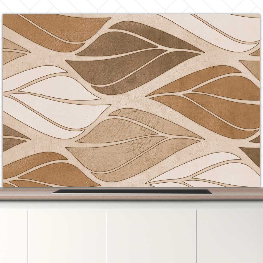 Spatscherm - Golvende bladeren