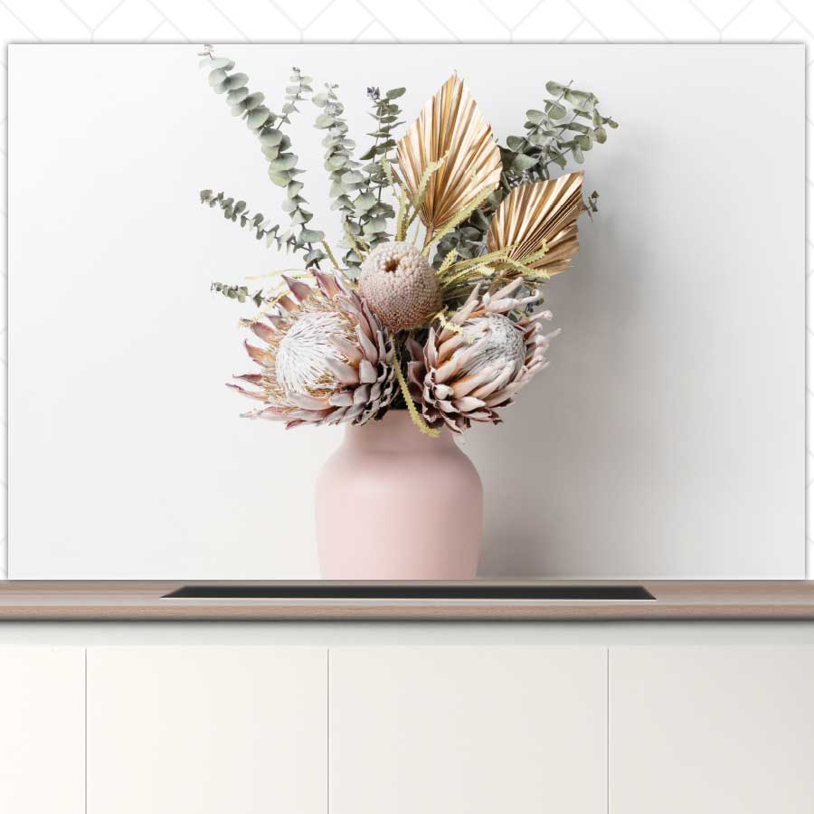 Spatscherm - Gedroogde bloemen